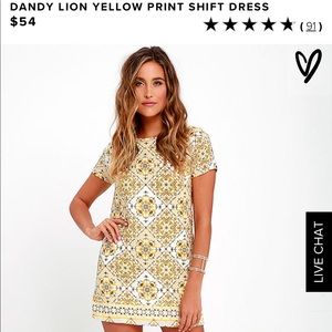 Lulus Dandy Lion shift dress
